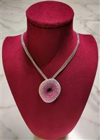 Collana Artigianale Donna in Oro bianco Zaffiro 12032022